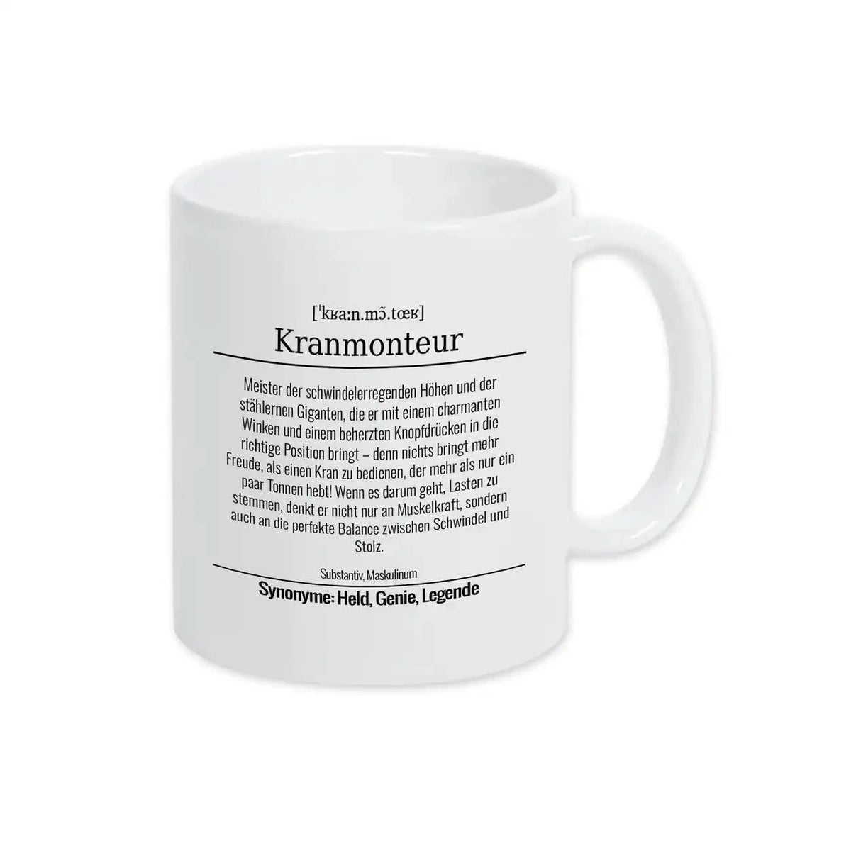 Tasse für Kranmonteur - Druckerino
