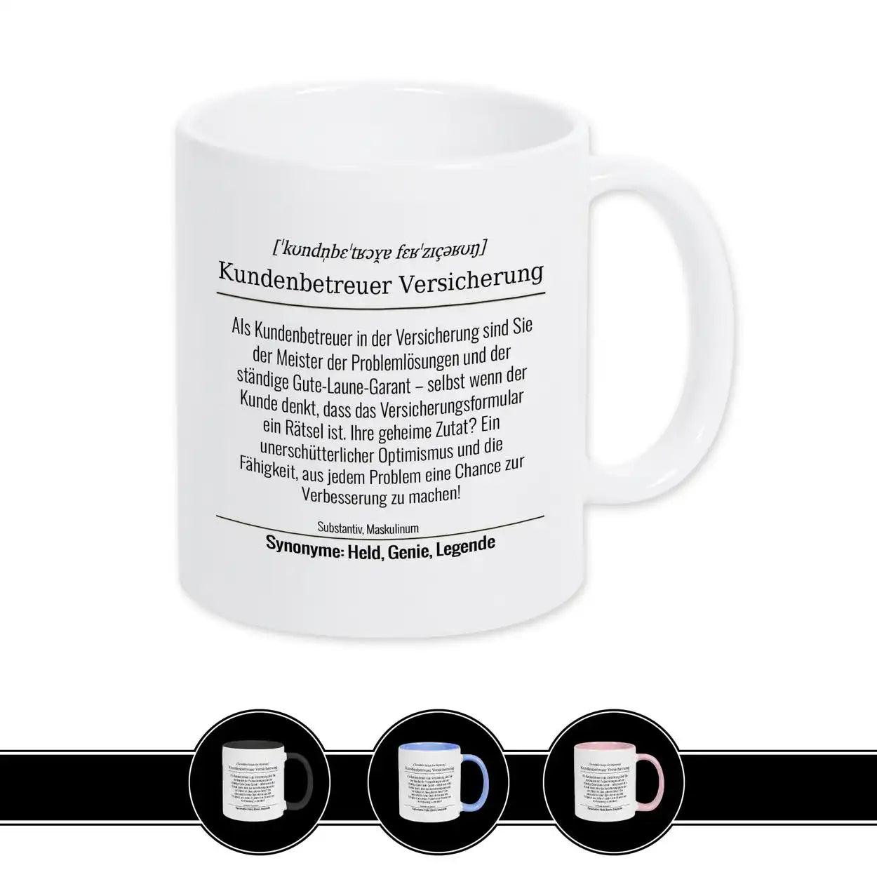 Tasse für Kundenbetreuer Versicherung - Druckerino