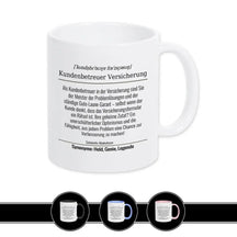 Tasse für Kundenbetreuer Versicherung - Druckerino