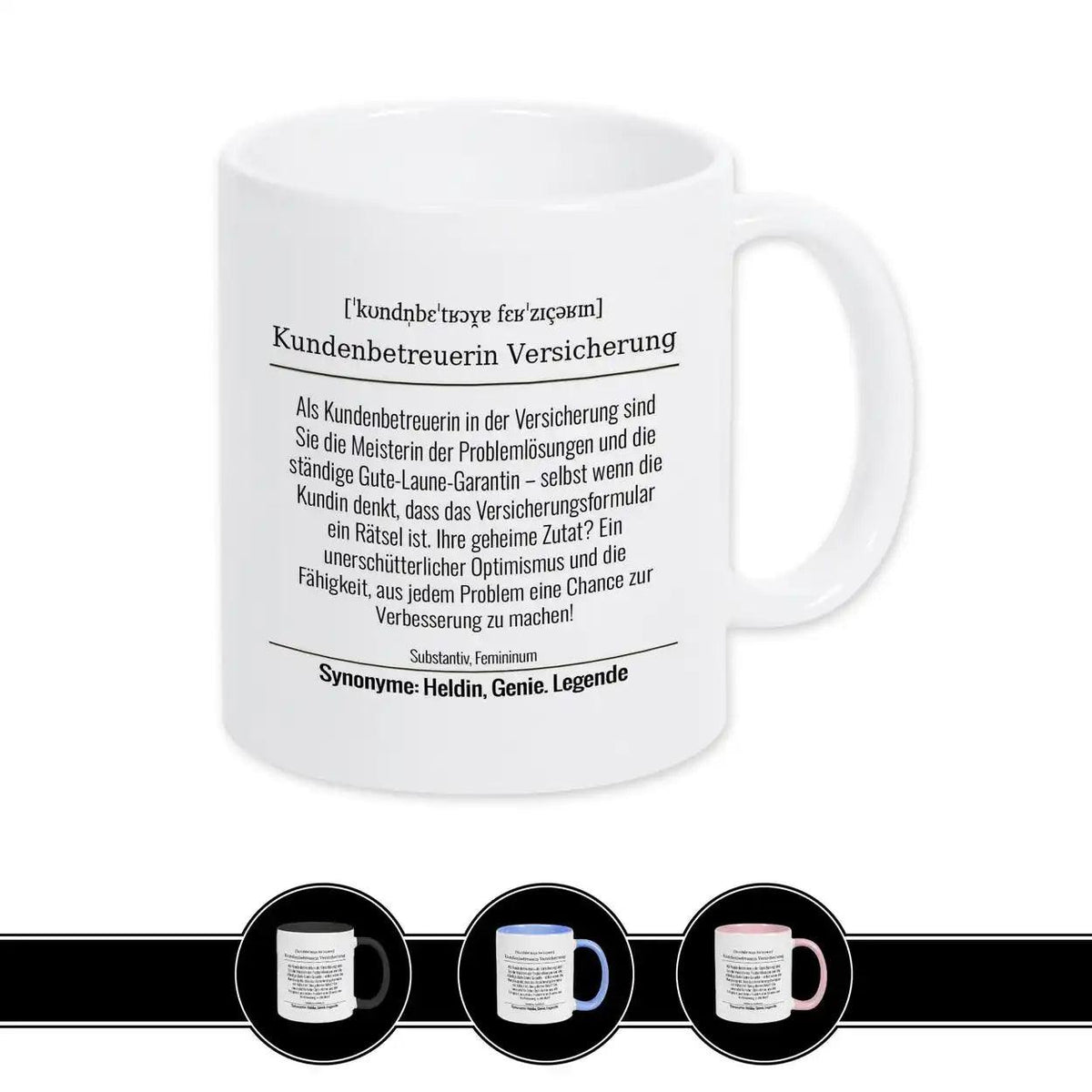 Tasse für Kundenbetreuerin Versicherung - Druckerino