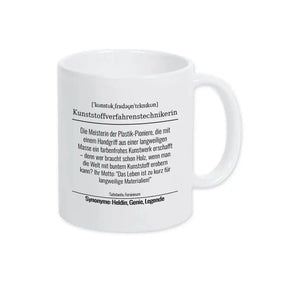 Tasse für Kunststoffverfahrenstechnikerin - Druckerino