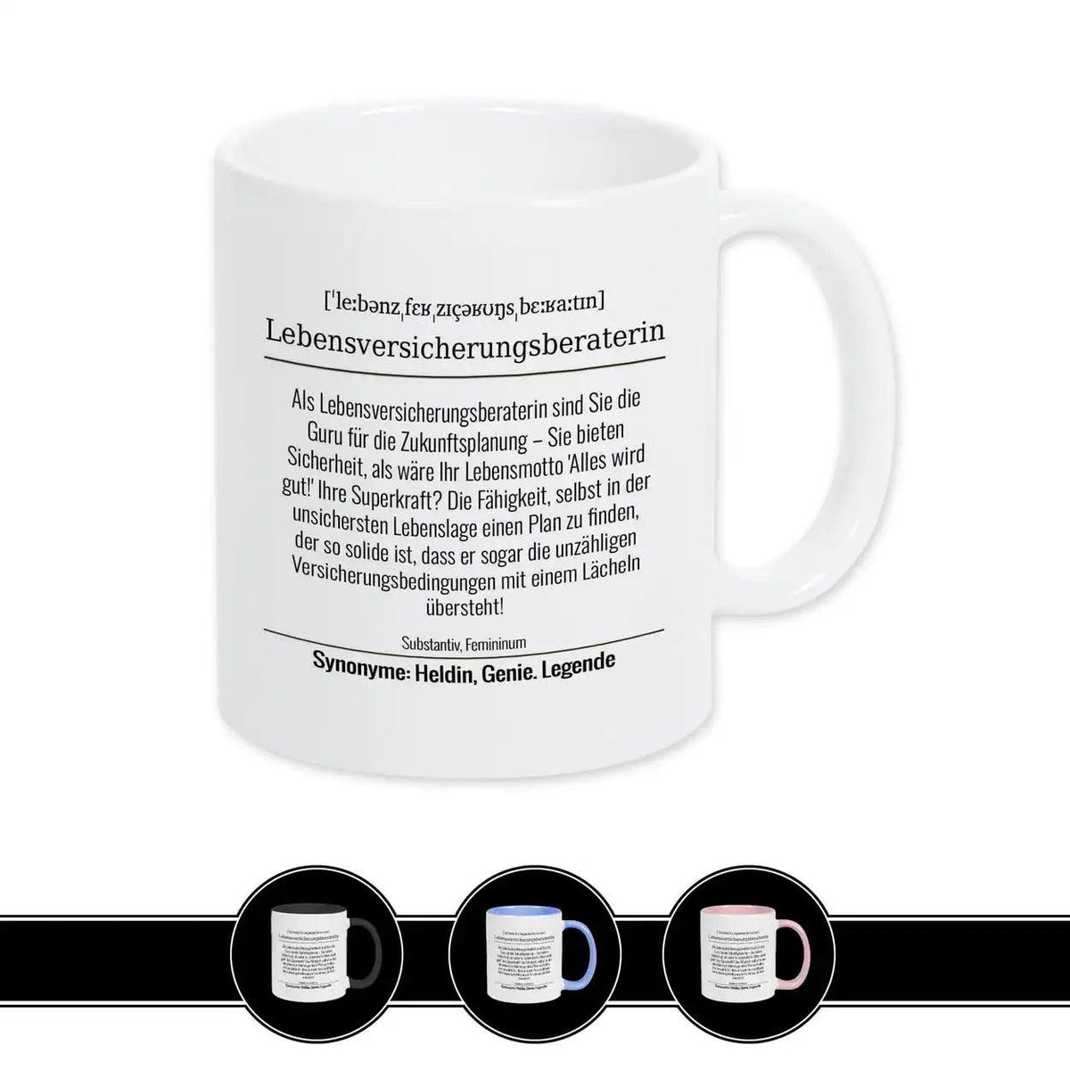 Tasse für Lebensversicherungsberaterin - Druckerino