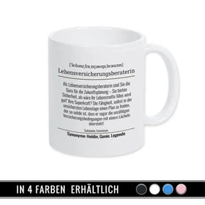 Tasse für Lebensversicherungsberaterin - Druckerino