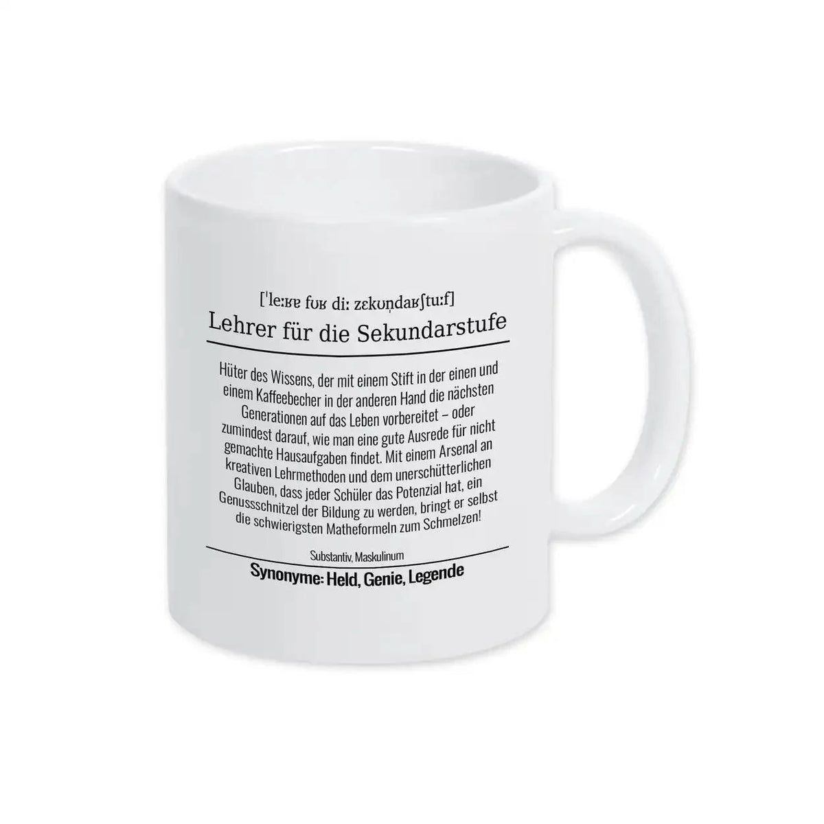 Tasse für Lehrer für die Sekundarstufe - Druckerino