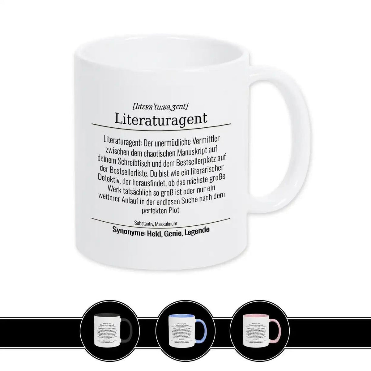 Tasse für Literaturagent - Druckerino