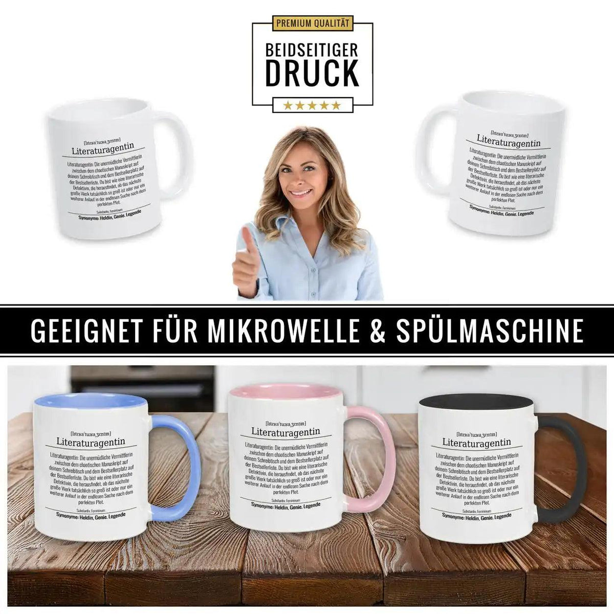 Tasse für Literaturagentin - Druckerino