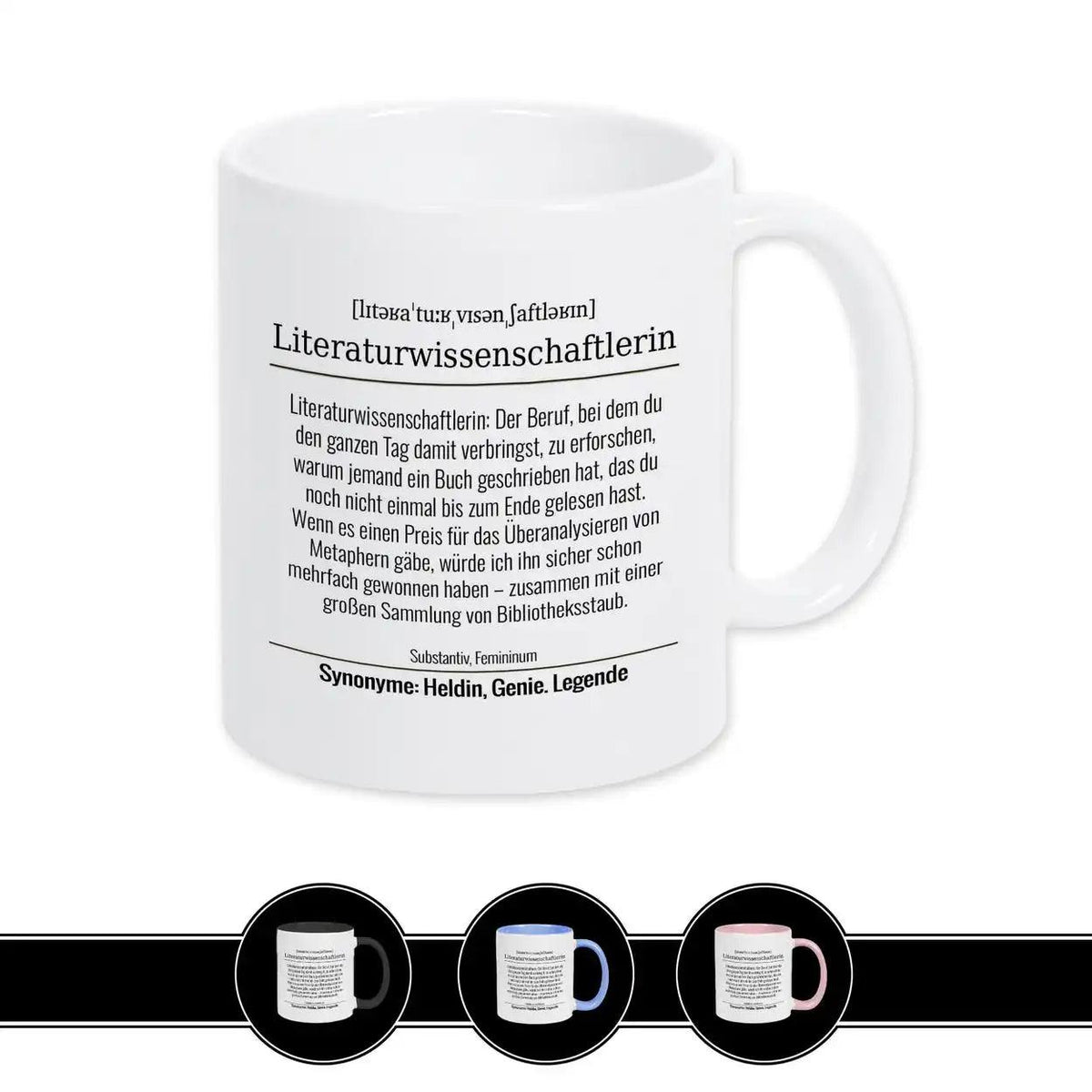 Tasse für Literaturwissenschaftlerin - Druckerino