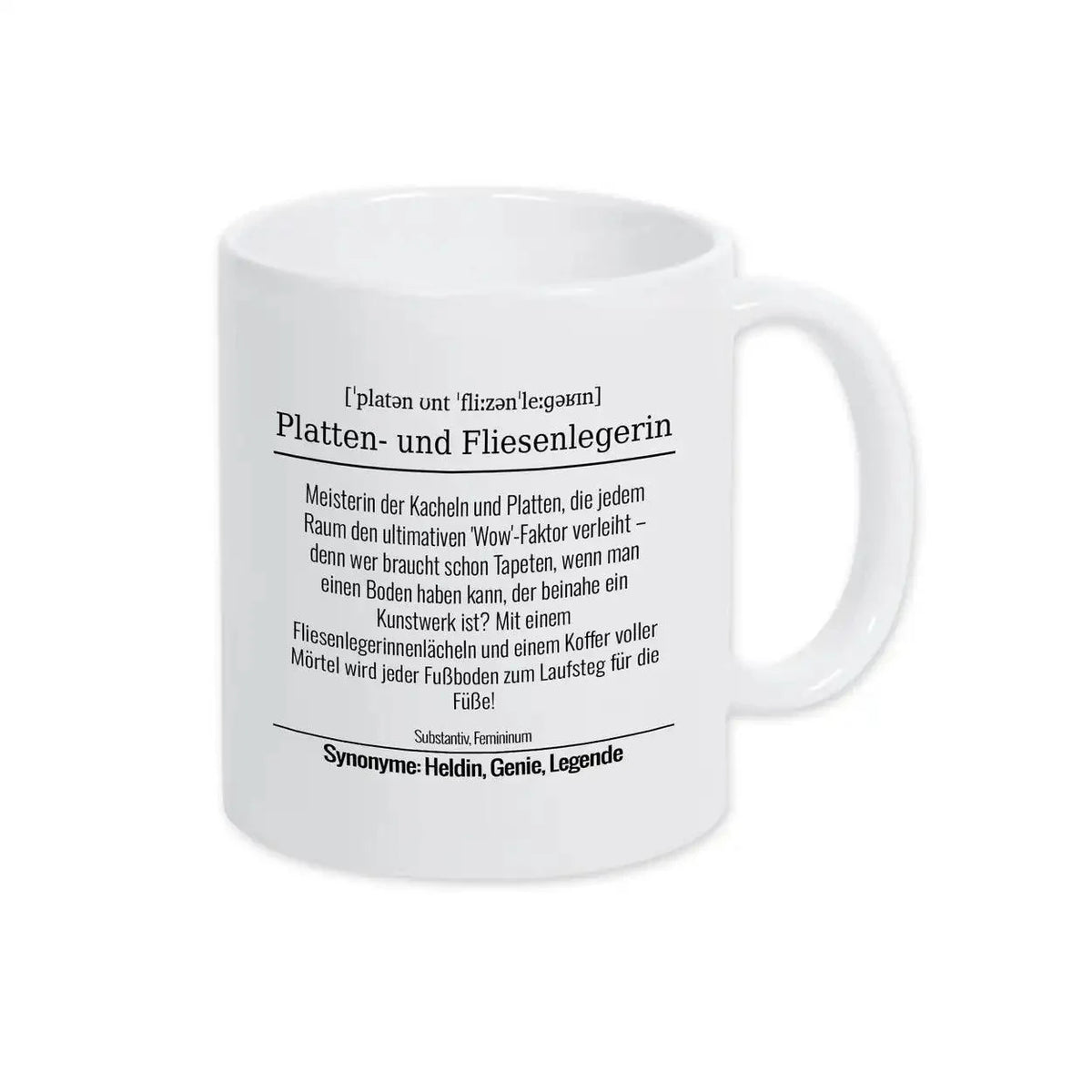 Tasse für Platten- und Fliesenlegerin - Druckerino