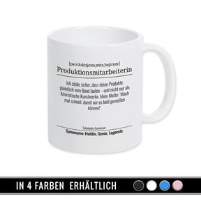 Tasse für Produktionsmitarbeiterin - Druckerino