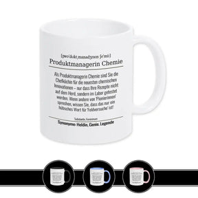 Tasse für Produktmanagerin Chemie - Druckerino