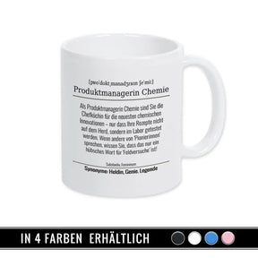 Tasse für Produktmanagerin Chemie - Druckerino