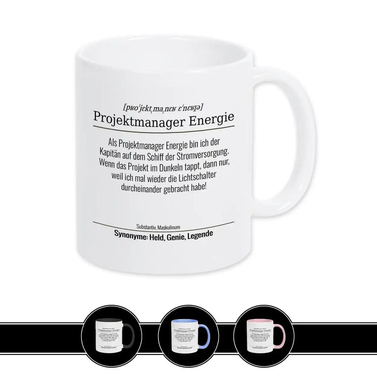 Tasse für Projektmanager Energie - Druckerino