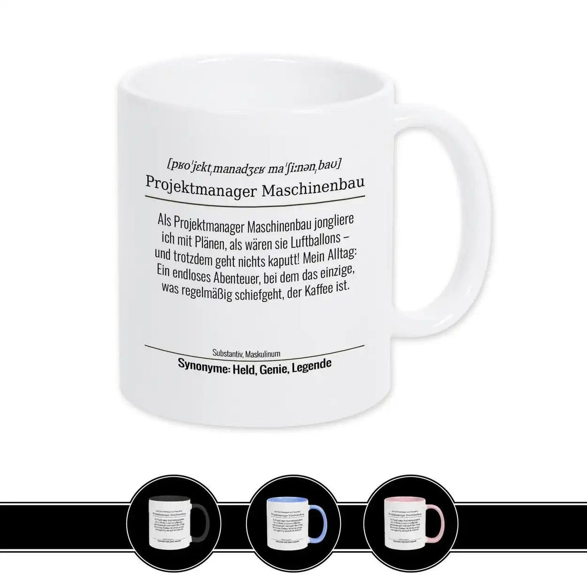 Tasse für Projektmanager Maschinenbau - Druckerino