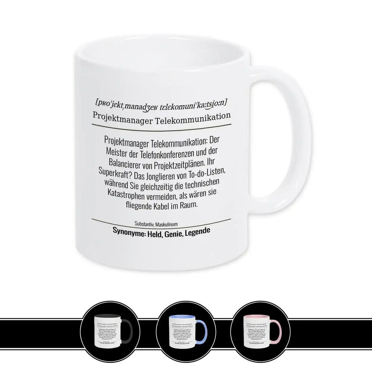 Tasse für Projektmanager Telekommunikation - Druckerino