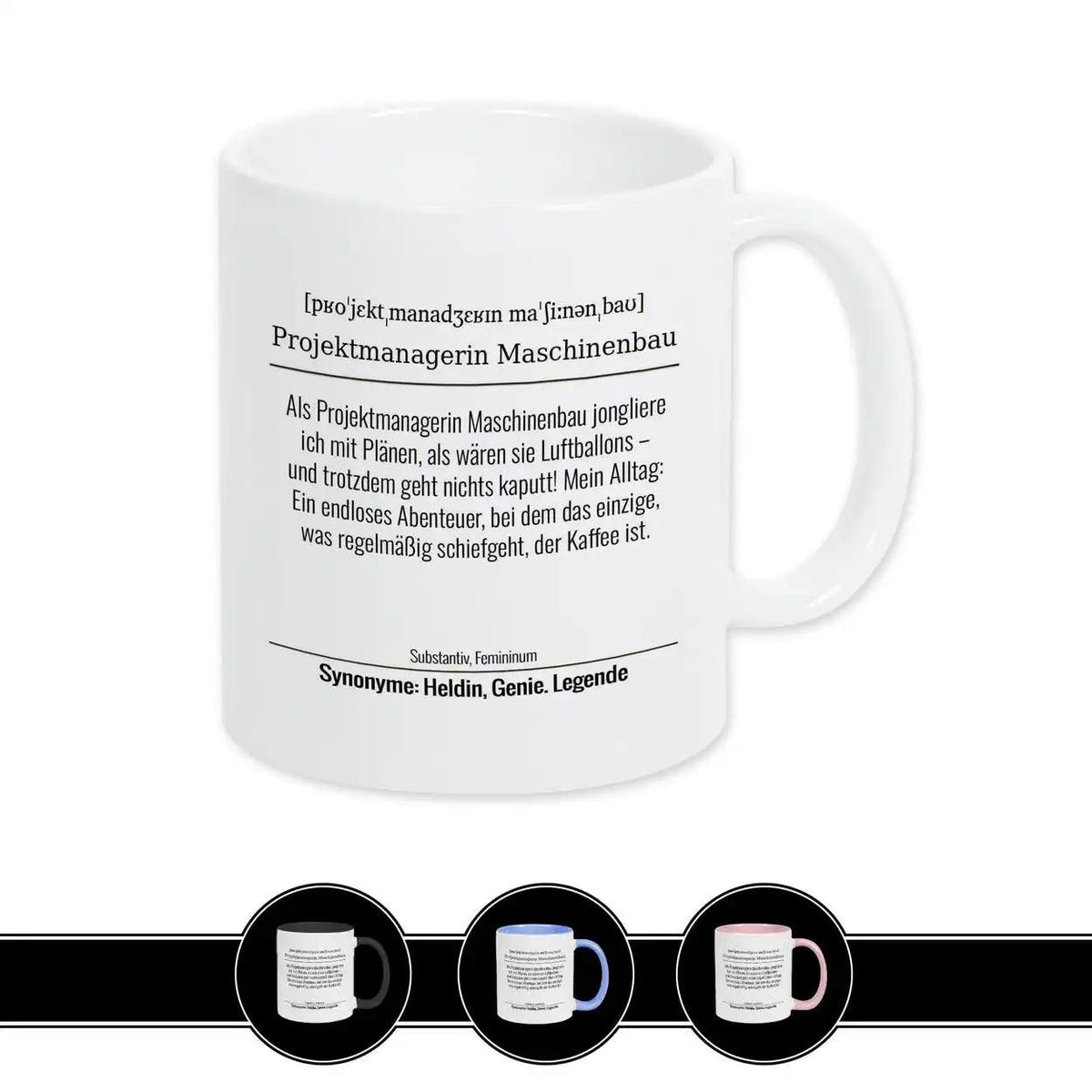Tasse für Projektmanagerin Maschinenbau - Druckerino