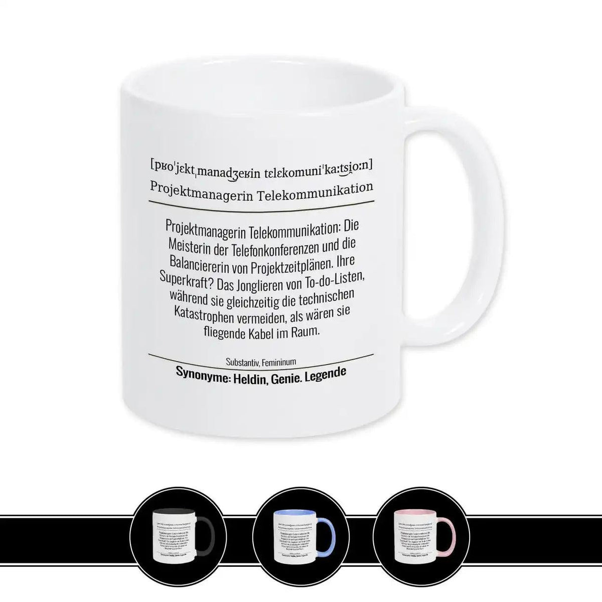 Tasse für Projektmanagerin Telekommunikation - Druckerino