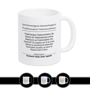 Tasse für Projektmanagerin Telekommunikation - Druckerino