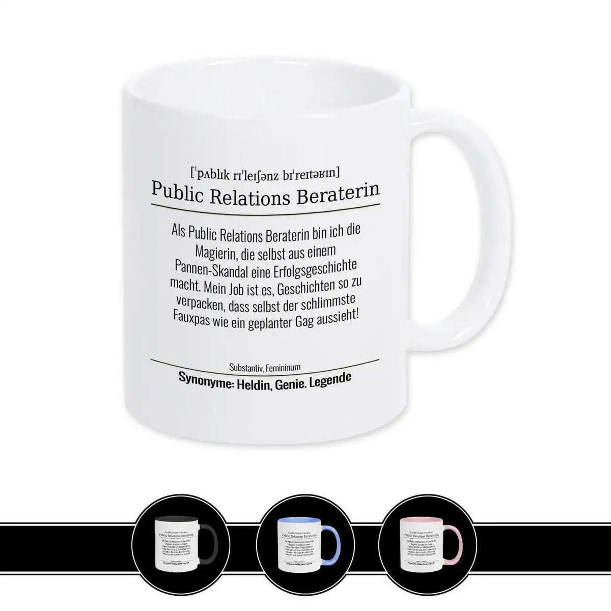 Tasse für Public Relations Beraterin - Druckerino