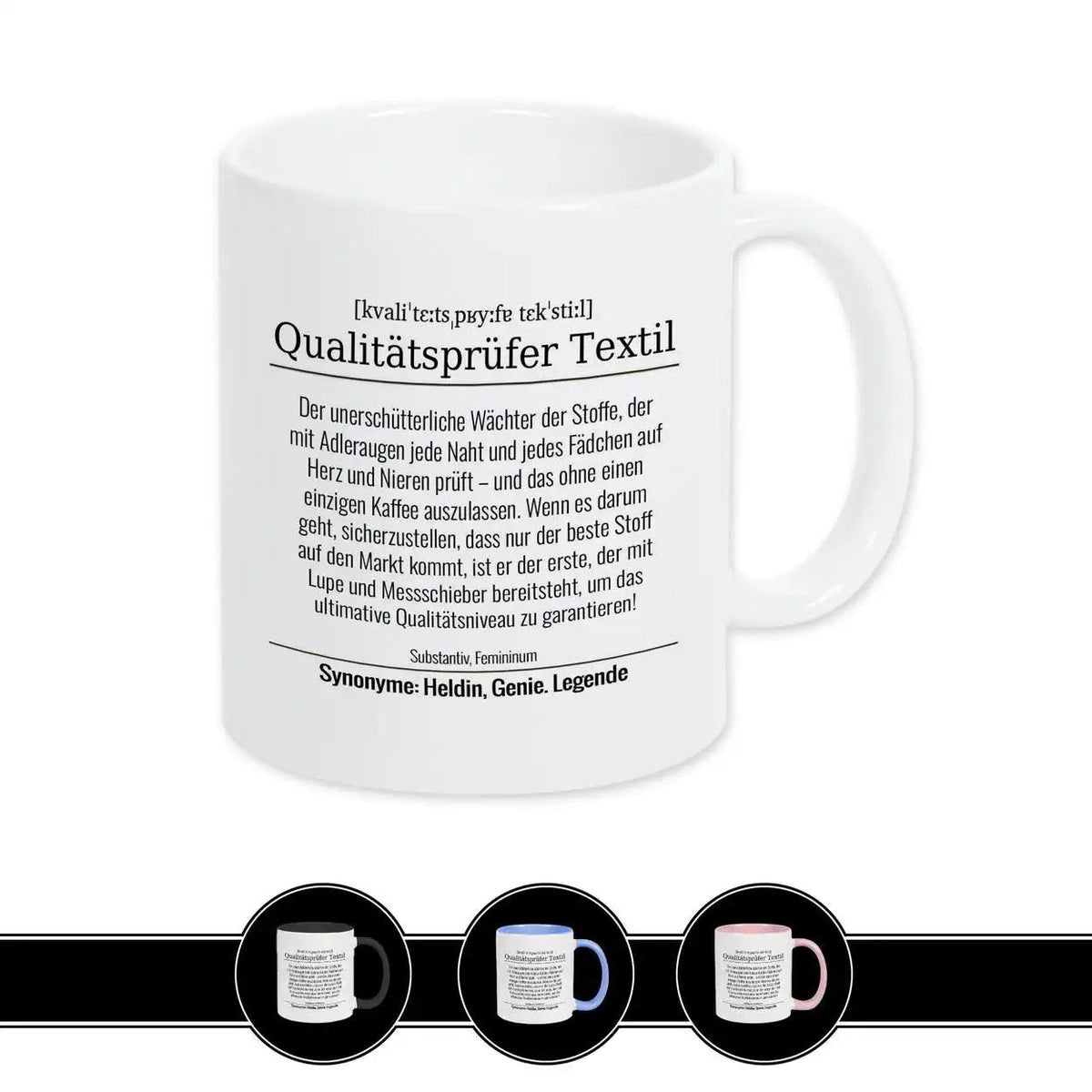 Tasse für Qualitätsprüfer Textil - Druckerino