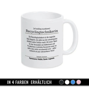 Tasse für Recyclingtechnikerin - Druckerino