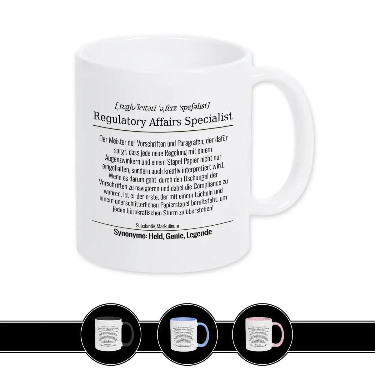 Tasse für Regulatory Affairs Specialist - Druckerino