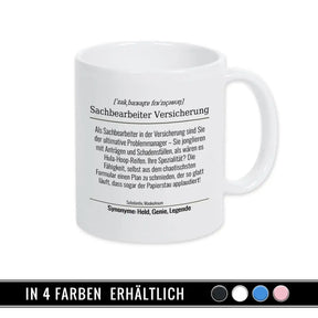 Tasse für Sachbearbeiter Versicherung - Druckerino