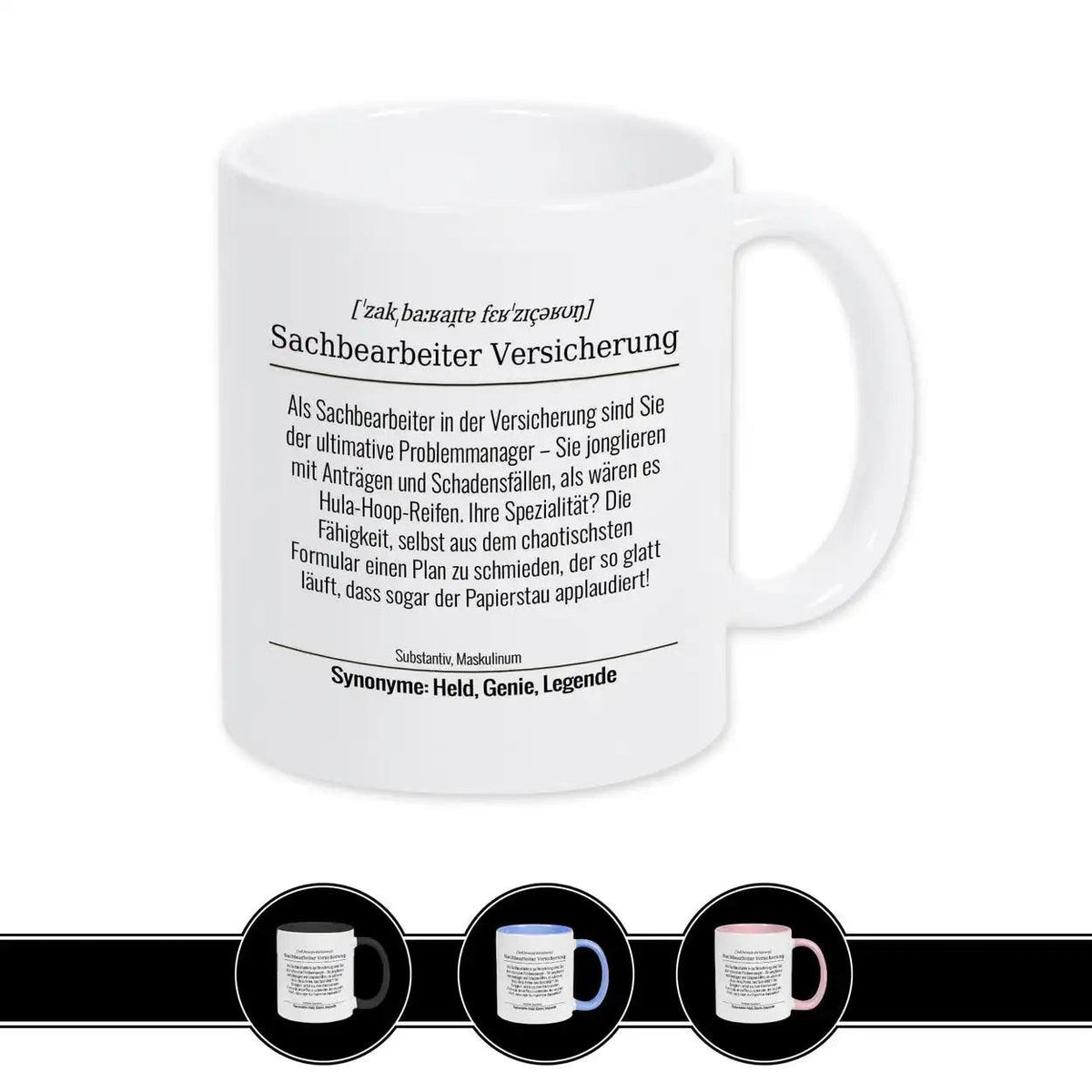 Tasse für Sachbearbeiter Versicherung - Druckerino