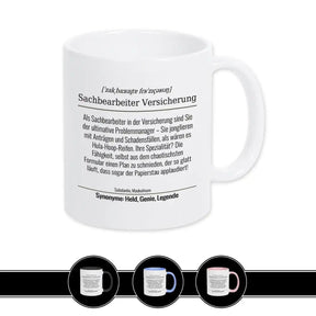 Tasse für Sachbearbeiter Versicherung - Druckerino