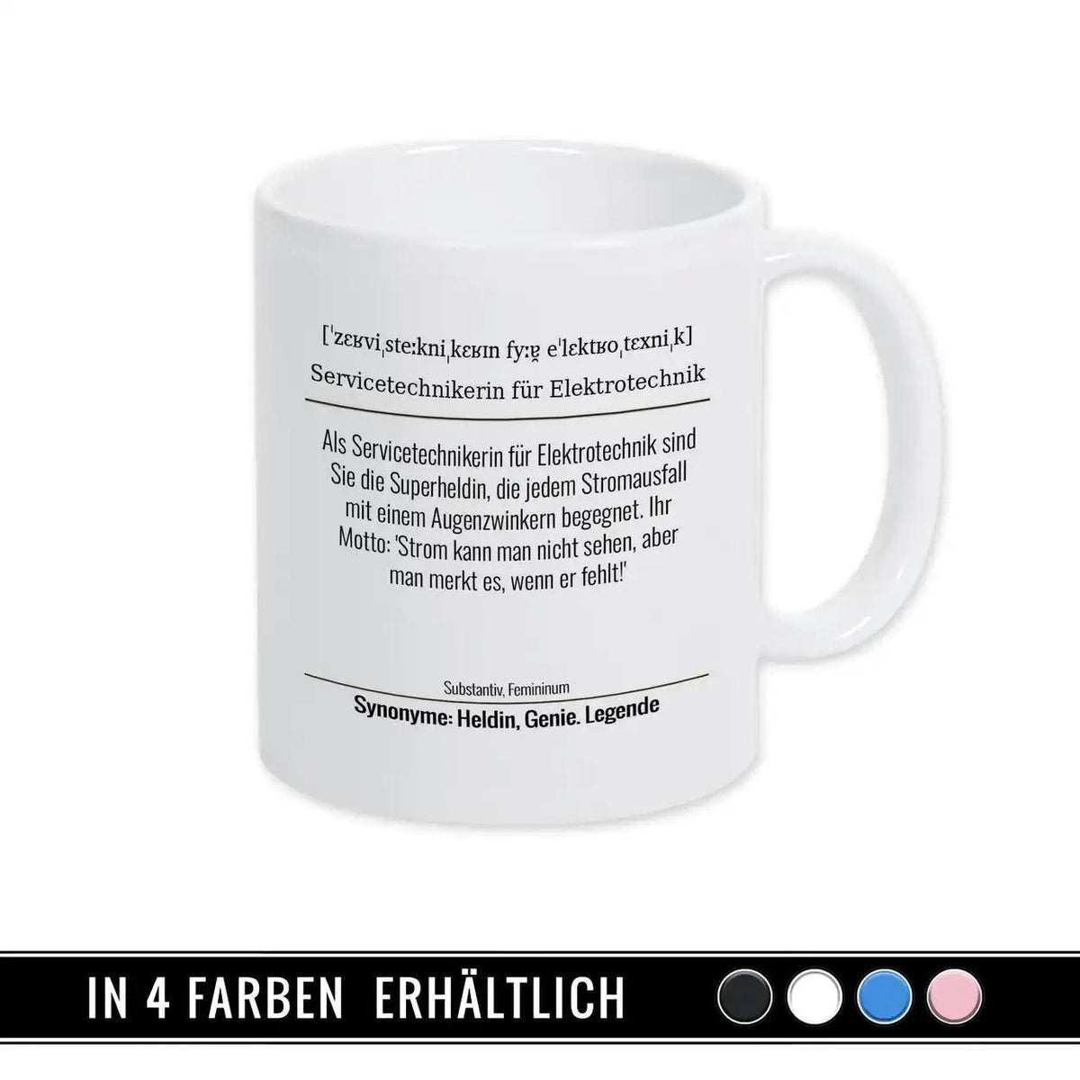 Tasse für Servicetechnikerin für Elektrotechnik - Druckerino