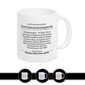 Tasse für Sortimentsmanagerin - Druckerino