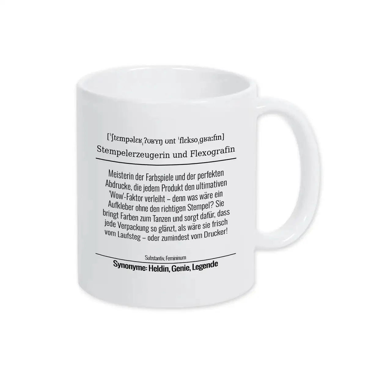 Tasse für Stempelerzeugerin und Flexografin - Druckerino