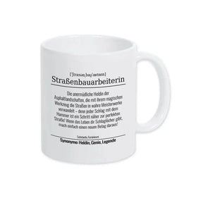 Tasse für Straßenbauarbeiterin - Druckerino