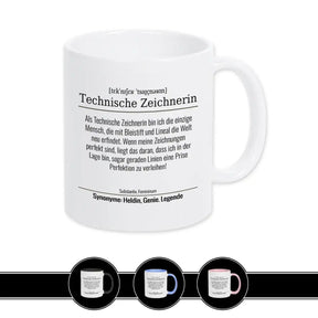 Tasse für Technische Zeichnerin - Druckerino