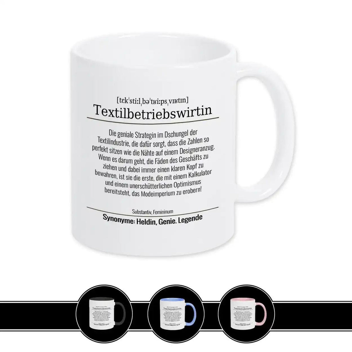 Tasse für Textilbetriebswirtin - Druckerino