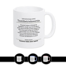 Tasse für Textilbetriebswirtin - Druckerino