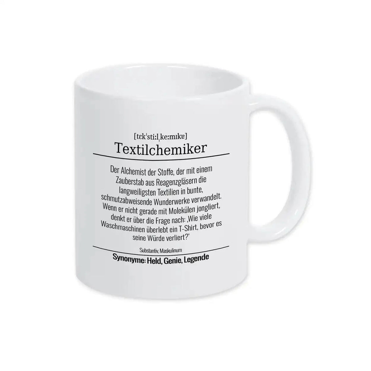 Tasse für Textilchemiker - Druckerino