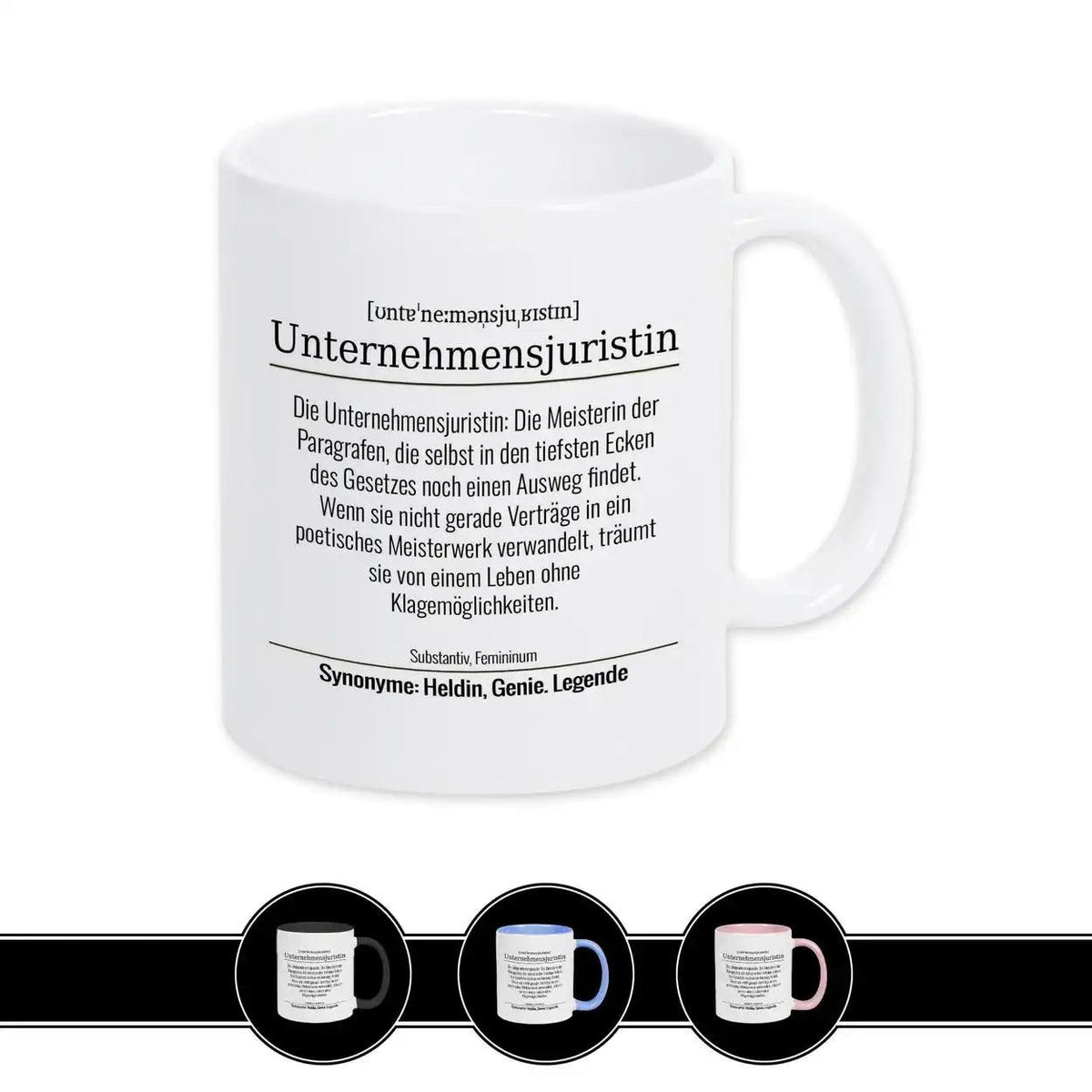 Tasse für Unternehmensjuristin - Druckerino