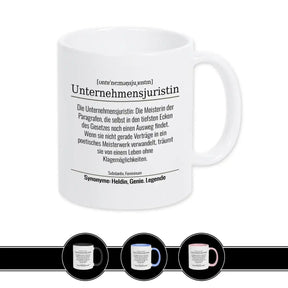 Tasse für Unternehmensjuristin - Druckerino