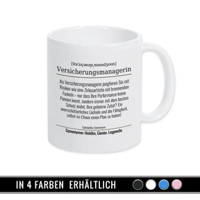 Tasse für Versicherungsmanagerin - Druckerino
