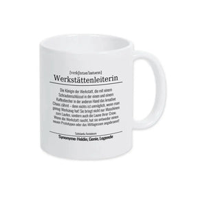 Tasse für Werkstättenleiterin - Druckerino