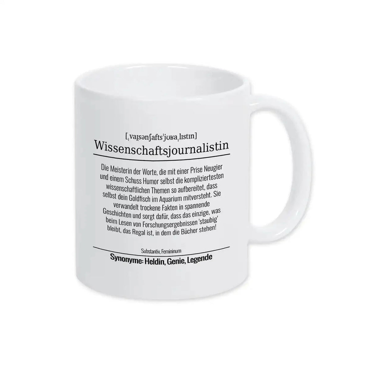 Tasse für Wissenschaftsjournalistin - Druckerino