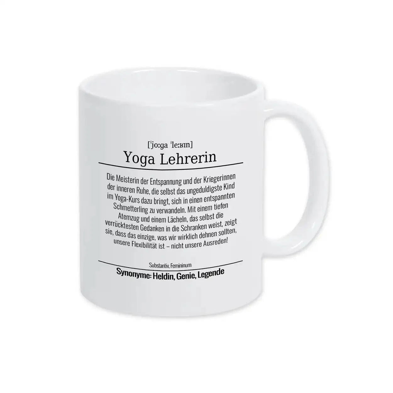 Tasse für Yoga Lehrerin - Druckerino