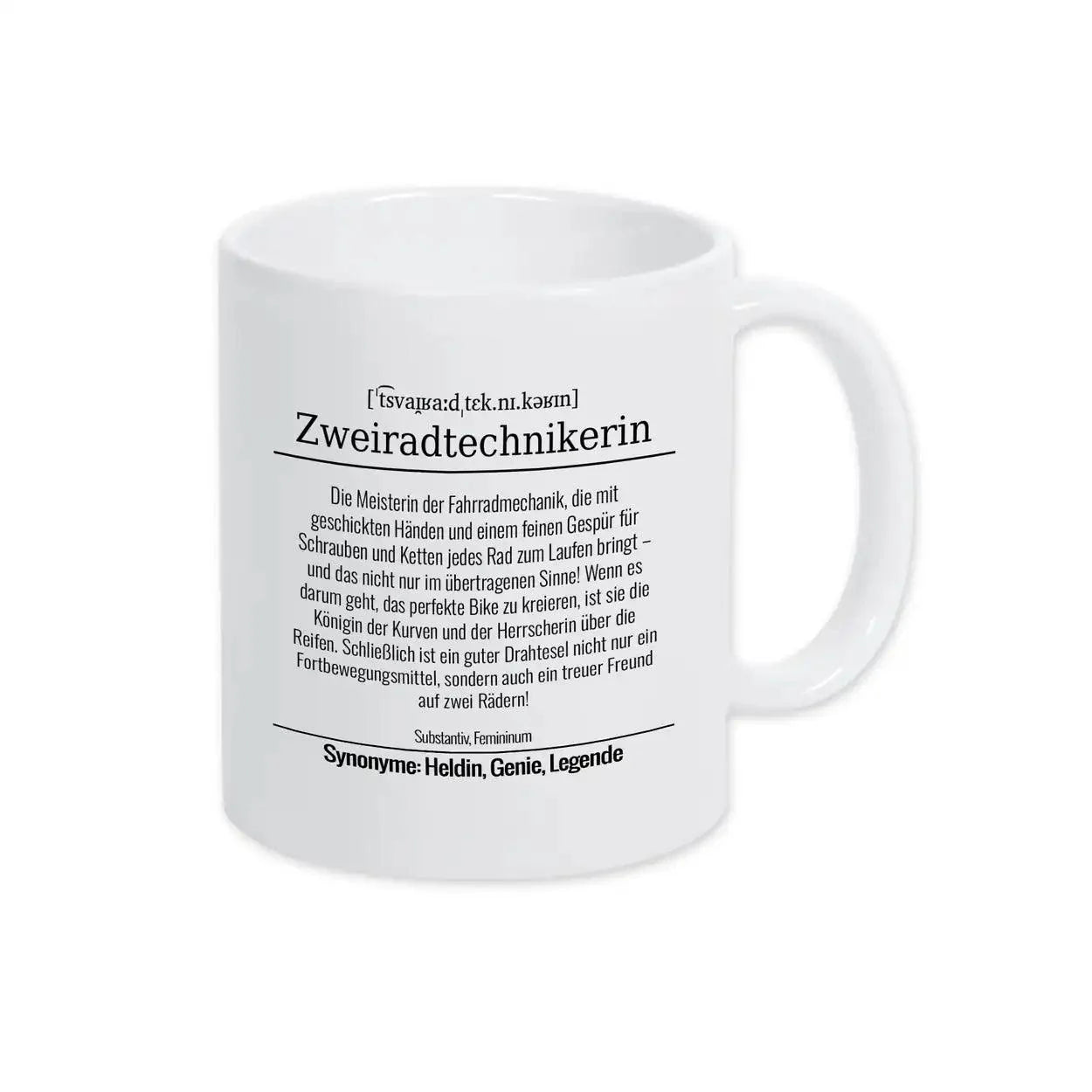 Tasse für Zweiradtechnikerin - Druckerino