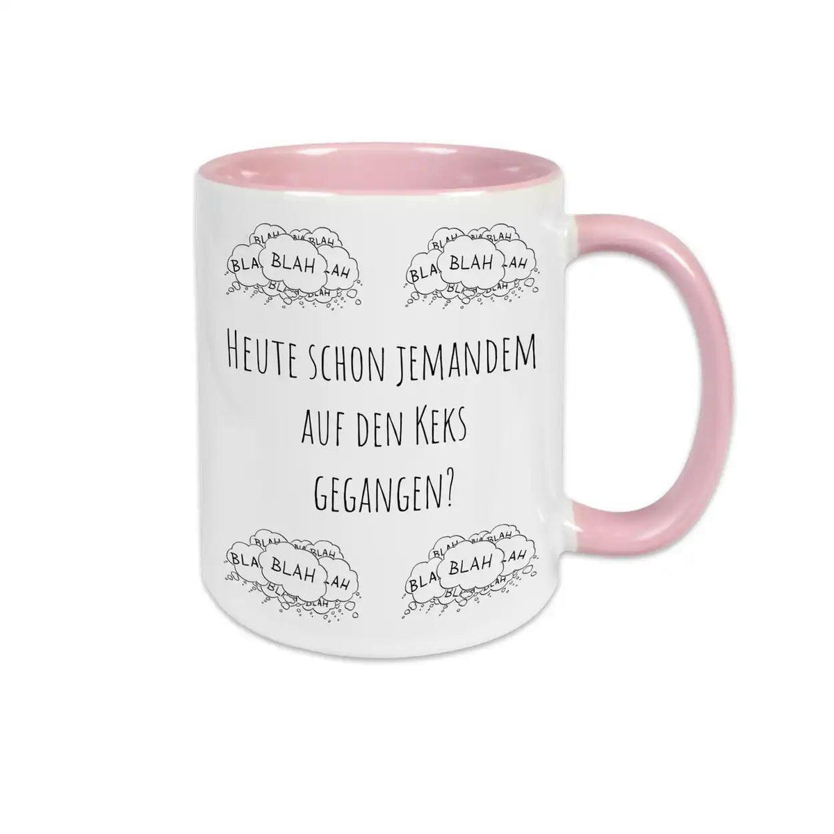 Tasse Geschenkidee "Heute schon jemandem auf den Keks gegangen?" blah blah blah - Druckerino