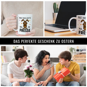 Tasse Hase - Halt die Fresse - Druckerino