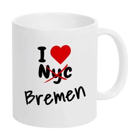 Tasse I Love Bremen nicht NYC - Druckerino