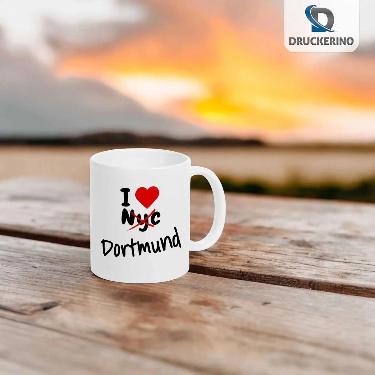 Tasse I Love Dortmund nicht NYC - Druckerino