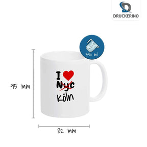 Tasse I Love Köln nicht NYC - Druckerino