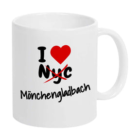 Tasse I Love Mönchengladbach nicht NYC - Druckerino