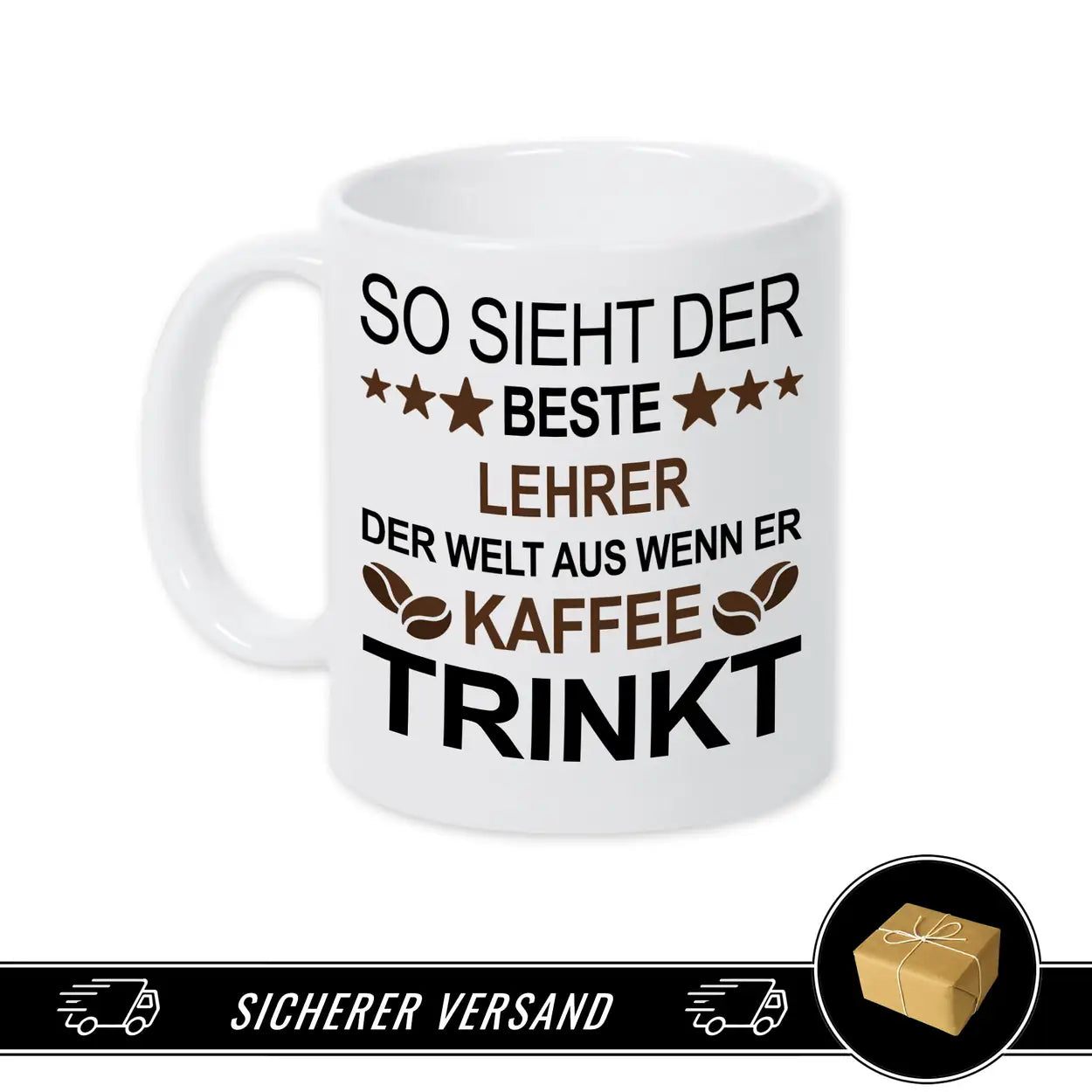 Tasse mit Spruch für den Lehrer - Druckerino